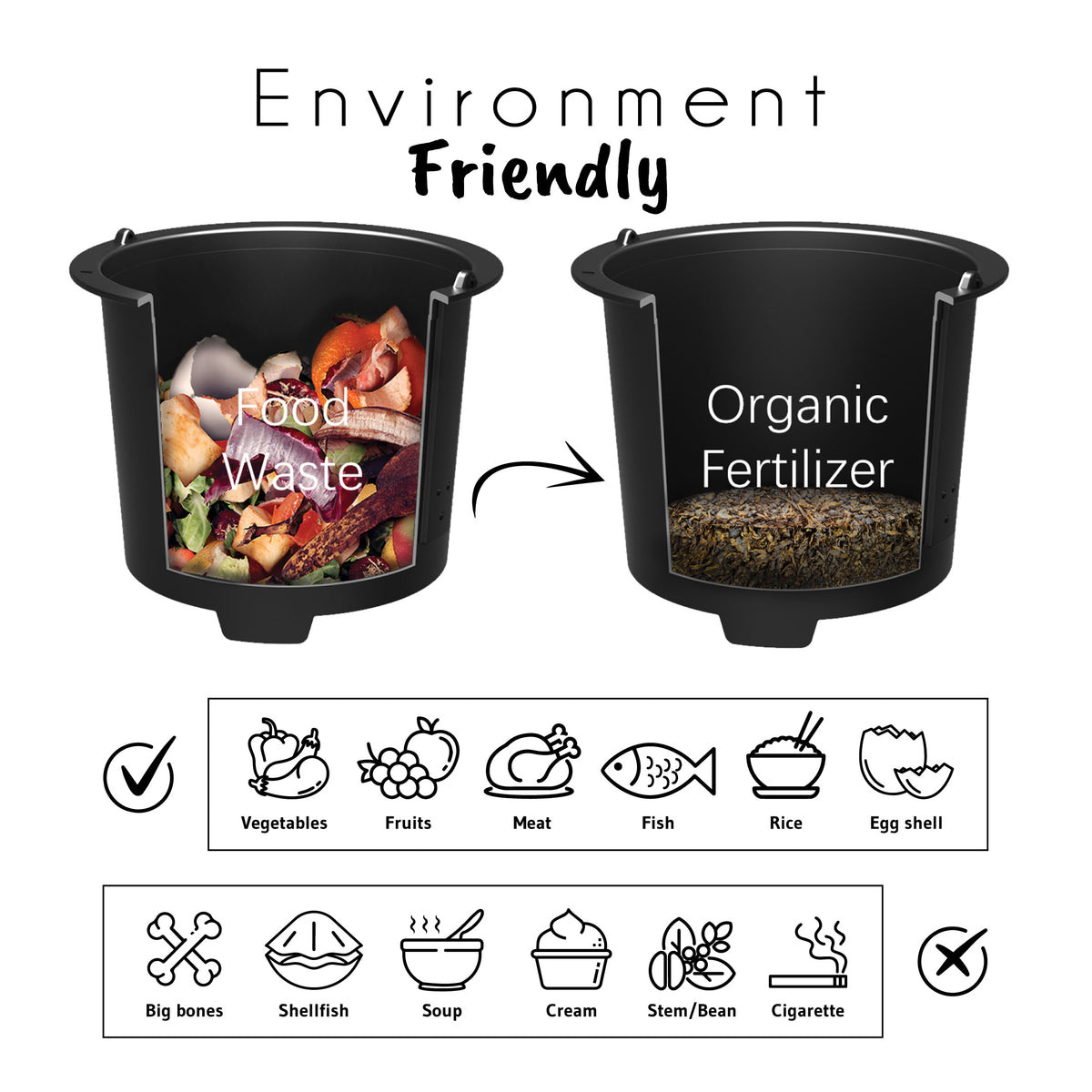 Pursonic 3L Food Waste Composter – Fast, Eco-Friendly Composting for Your Kitchen