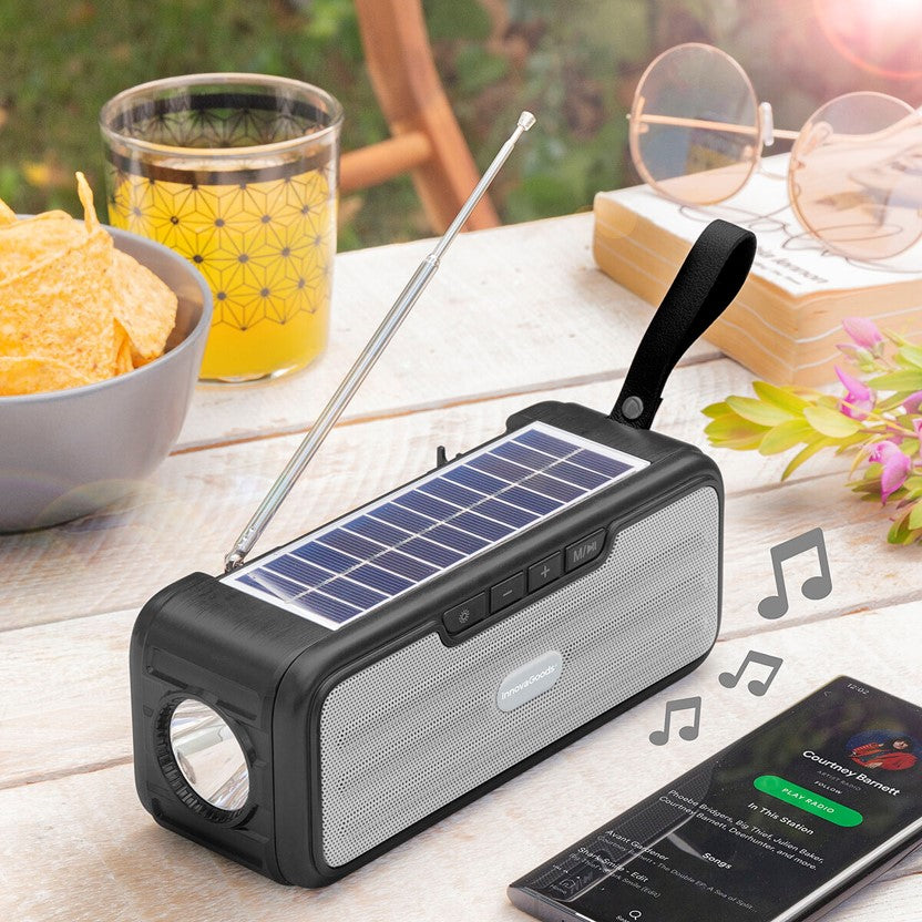 InnovaGoods: Wireless Speaker with Solar Charging and LED Torch Sunker